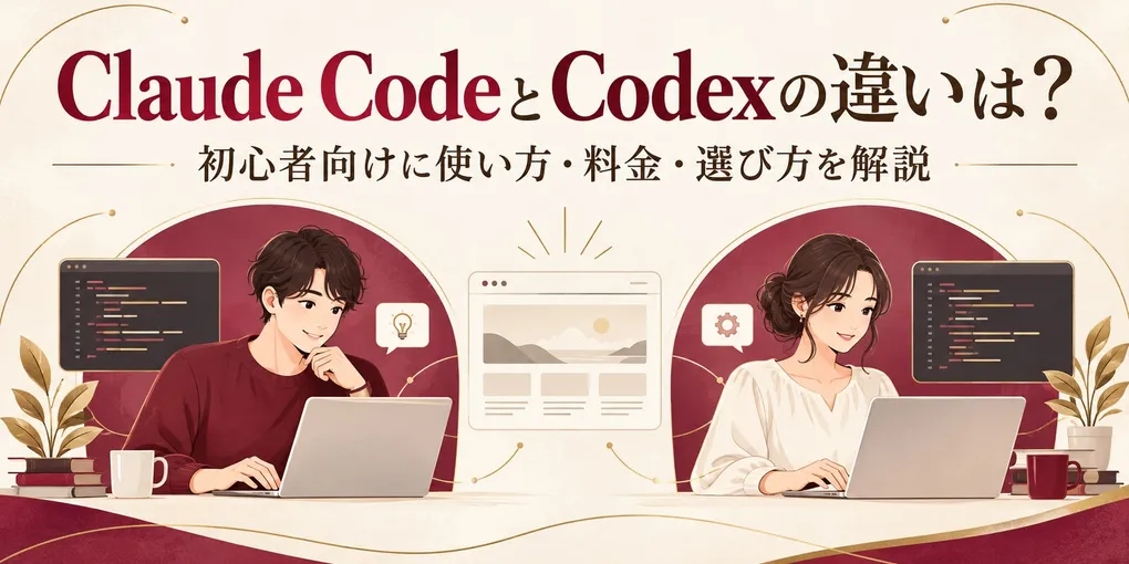 Claude CodeとCodexの違いは？初心者向けに使い方・料金・選び方を解説